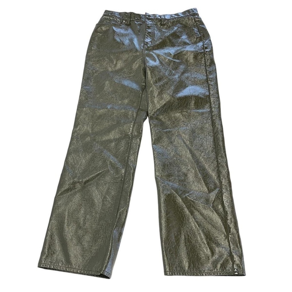 Pistola Cassie Super High Rise Olive Green Polyurethane Pants size‎ 27